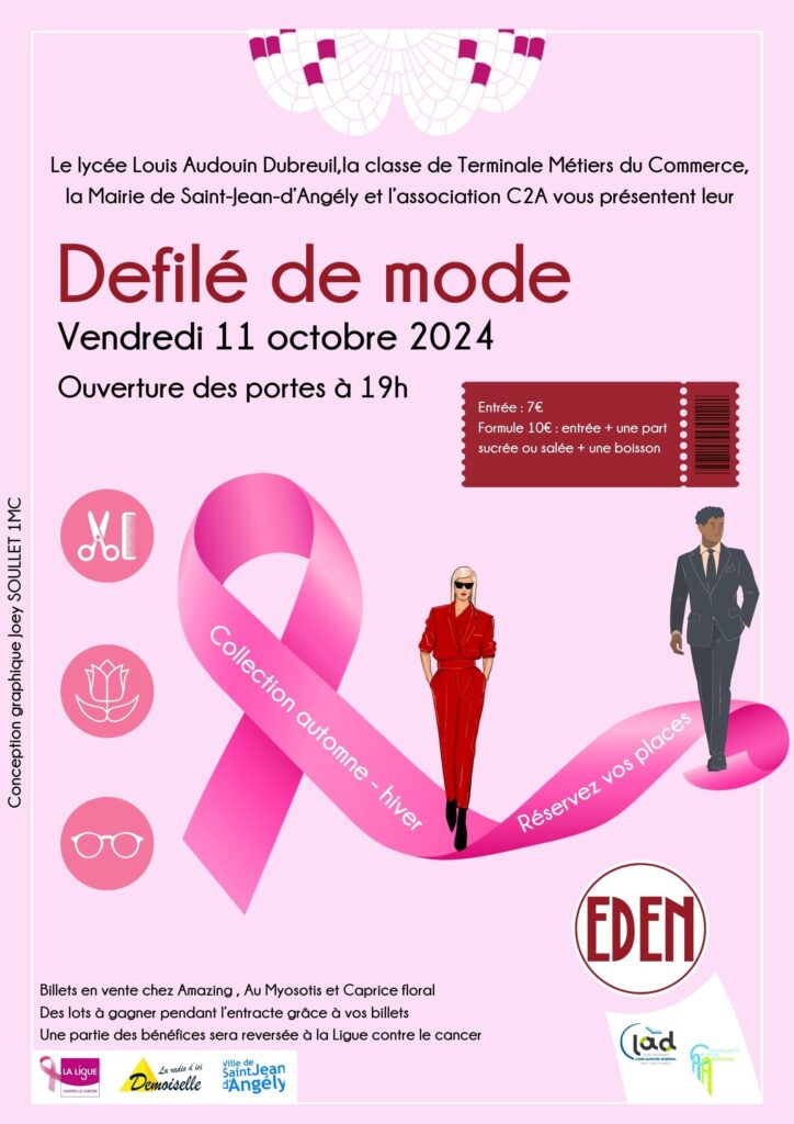 23 25 LAD Affiche defile de mode octobre rose