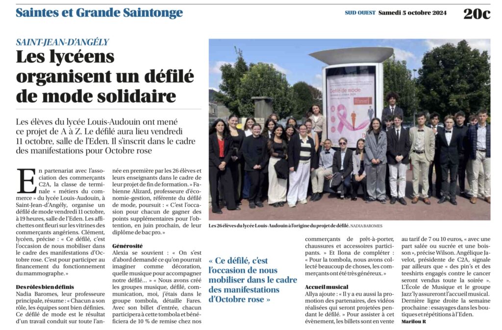 Article Sud Ouest du 5 octobre